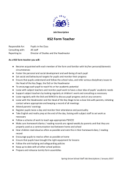 KS2 Form Teacher - Spring Grove School