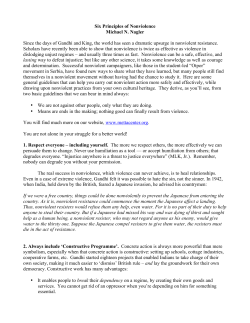 Six Principles of Nonviolence - Metta Center for Nonviolence