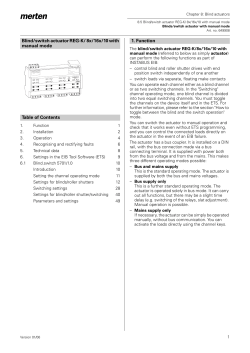 Blind/switch actuator REG-K/ 8x/16x/10 with manual mode Table of
