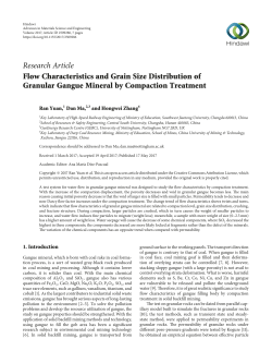 Flow characteristics and grain size distribution of granular