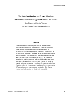 The State, Socialization, and Private Schooling