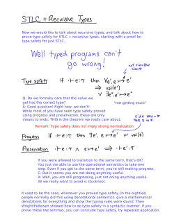 Now we would like to talk about recursive types, and talk about how
