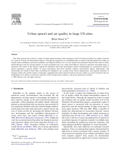 Urban sprawl and air quality in large US cities