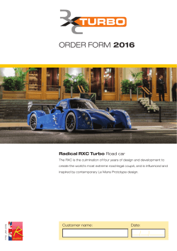 order form 2016 - Radical Sportscars