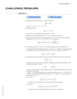 Multiple Integrals