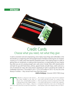 Credit Cards - Department of Consumer Affairs