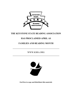 reading aloud to your children - Keystone State Reading Association