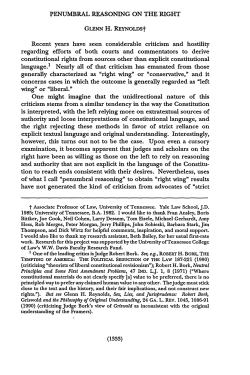 Penumbral Reasoning on the Right - Penn Law: Legal Scholarship