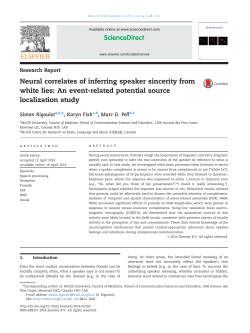 Neural correlates of inferring speaker sincerity from white lies: An