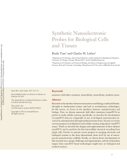 Synthetic Nanoelectronic Probes for Biological Cells and Tissues