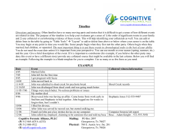 Timeline EXAMPLE - Cognitive Forensic Alliance, PLLC