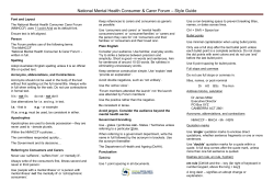 NMHCCF Style Guide - National Mental Health Consumer and
