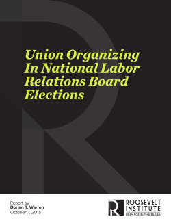 Union Organizing In National Labor Relations Board Elections