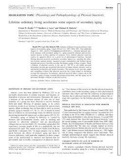 Lifetime sedentary living accelerates some aspects of secondary aging