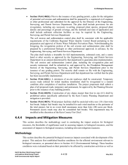 4.4.4 Impacts and Mitigation Measures