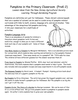 Pumpkins in the Primary Classroom (PreK-2)