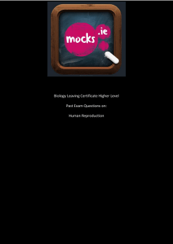 Leaving Cert Biology - Human reproduction