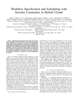 Workflow Specification and Scheduling with Security - Inf
