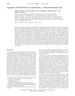 Aggregation of POSS Monomers in Liquid Hexane: A Molecular