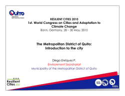 The Metropolitan District of Quito: Introduction to the city