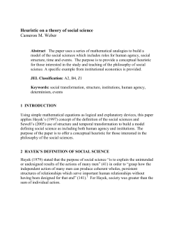Heuristic on a theory of social science
