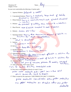 Concentrated Solution