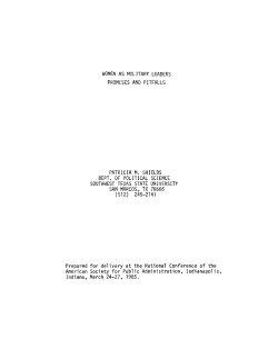 WOMEN AS MILITARY LEADERS - Digital Collections Home