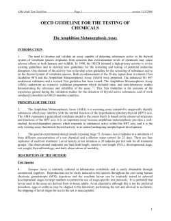 Test Guideline for the Amphibian Metamorphosis Assay