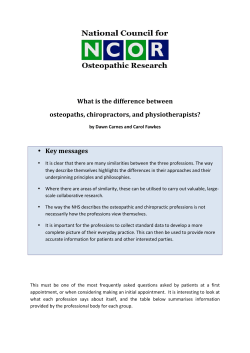 Differences between osteopathy chiropractic and