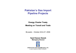 Pakistan`s Gas Import Pipeline Projects