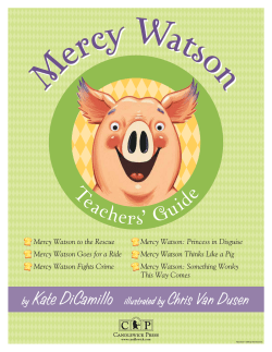 Mercy Watson Teachers` Guide