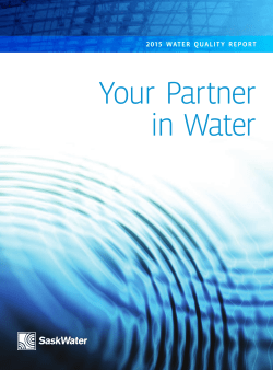 SaskWater 2015 Water Quality Report
