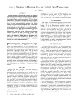 Beaver Stadium: A Decision Case in Football Field Management