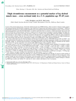cross sectional study in a US population