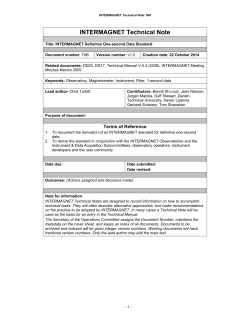INTERMAGNET Definitive One-second Data Standard