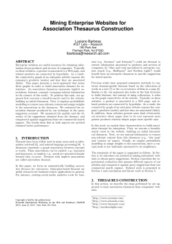 Mining Enterprise Websites for Association Thesaurus Construction