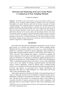 Detection and Monitoring of Invasive Exotic Plants