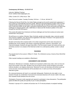 Contemporary America - Rutgers University