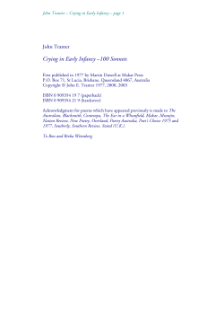 Crying in Early Infancy