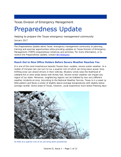 Preparedness Update