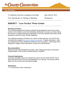 SUBJECT: &ldquo;Love The Bus&rdquo; Photo Contest