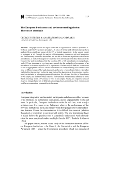 The European Parliament and environmental legislation: The case