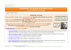 problem solving - A Learning Place