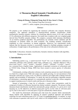A Thesaurus-Based Semantic Classification of English Collocations