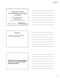 Making Good Choices for Bad Bugs