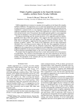 Origin of gabbro pegmatite in the Smartville intrusive