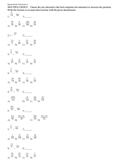 Equivalent Fractions 1