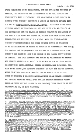 NAACP Coahoma County Branch Newsletter, example issues, 1962
