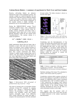 Calcium Borate Binders