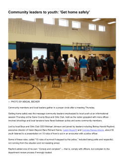 Community leaders to youth: `Get home safely`